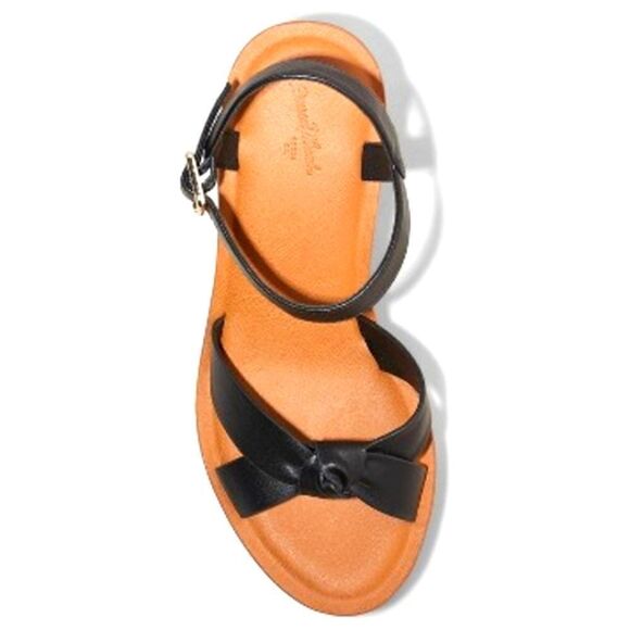 Ladies Black Platform heel criss cross  sandals sz 11 - Picture 2 of 7